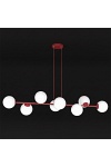 Lampa wisząca MAGNUS 8 BURGUNDY OPAL - Emibig