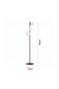 Lampa podłogowa MAGNUS LP3 BURGUND OPAL - Emibig