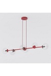 Lampa wisząca MAGNUS 6 BURGUNDY TRANSPARENT - Emibig