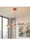 Lampa wisząca MAGNUS 6 BURGUNDY TRANSPARENT - Emibig