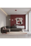 Lampa wisząca MAGNUS 6 BURGUNDY TRANSPARENT - Emibig