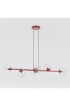 Lampa wisząca MAGNUS 6 BURGUNDY TRANSPARENT - Emibig