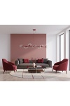 Lampa wisząca MAGNUS 8 BURGUNDY TRANSPARENT - Emibig