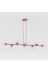 Lampa wisząca MAGNUS 8 BURGUNDY TRANSPARENT - Emibig
