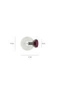 Kinkiet MAGNUS K1 BURGUND TRANSPARENT - Emibig