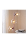 Lampa podłogowa MAGNUS LP3 BURGUND TRANSPARENT - Emibig