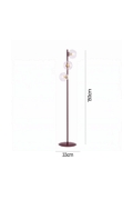 Lampa podłogowa MAGNUS LP3 BURGUND TRANSPARENT - Emibig