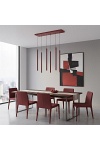 Lampa wisząca SELTER 6 BURGUNDY - Emibig