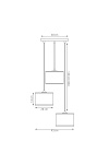 Lampa wisząca LUX 3 BL GOLD PREM - Emibig