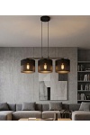 Lampa wisząca KARBON 3 BLACK - Emibig