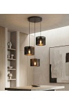 Lampa wisząca KARBON 3 BLACK PREM - Emibig