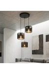 Lampa wisząca KARBON 3 BLACK PREM - Emibig