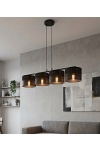 Lampa wisząca KARBON 4 BLACK - Emibig