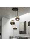Lampa wisząca KARBON 3 BL GRAY PREM - Emibig