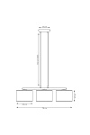 Lampa wisząca KARBON 3 BL BROWN - Emibig