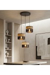Lampa wisząca KARBON 3 BL BROWN PREM - Emibig