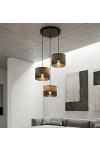 Lampa wisząca KARBON 3 BL BROWN PREM - Emibig