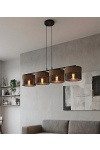 Lampa wisząca KARBON 4 BL BROWN - Emibig