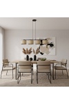 Lampa wisząca ECO 4 BL RATTAN - Emibig