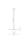 Lampa wisząca CALMA 1 BLACK - Emibig