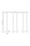 Lampa wisząca GIRO 6 PREM BLACK - Emibig