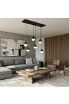 Lampa wisząca GIRO 6 BLACK - Emibig