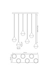 Lampa wisząca GIRO 6 BLACK - Emibig