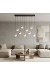 Lampa wisząca GIRO 9 BLACK WHITE - Emibig