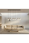 Lampa wisząca GIRO 6 PREM BLACK MOKKA - Emibig