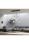 Lampa wisząca GIRO 6 BLACK MOKKA - Emibig