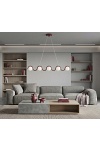 Lampa wisząca SINUS 5 BURGUNDY - Emibig