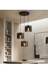 Lampa wisząca LUX 3 BLACK PREM - Emibig