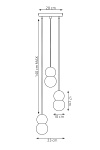 Lampa wisząca LOOP 3 MOKKA - Emibig