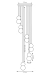 Lampa wisząca LOOP 6 MOKKA - Emibig