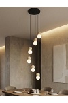 Lampa wisząca LOOP 6 BLACK - Emibig