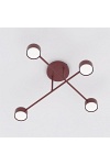 Lampa sufitowa HALO 4 BURGUNDY - Emibig