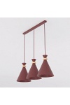 Lampa wisząca ZERO 3 BURGUNDY - Emibig