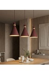 Lampa wisząca ZERO 3 BURGUNDY - Emibig