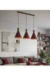 Lampa wisząca ZERO 3 BURGUNDY - Emibig