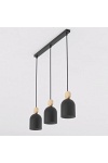Lampa wisząca MESI 3 BLACK - Emibig