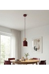 Lampa wisząca MESI 1 BURGUNDY - Emibig