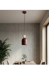 Lampa wisząca MESI 1 BURGUNDY - Emibig
