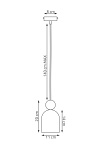 Lampa wisząca MESI 1 BURGUNDY - Emibig