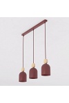 Lampa wisząca MESI 3 BURGUNDY - Emibig