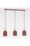 Lampa wisząca MESI 3 BURGUNDY - Emibig