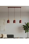 Lampa wisząca MESI 3 BURGUNDY - Emibig