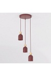 Lampa wisząca MESI 3PREM BURGUNDY - Emibig