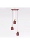 Lampa wisząca MESI 3PREM BURGUNDY - Emibig