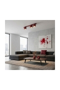 Lampa sufitowa NANO 3 BURGUNDY - Emibig