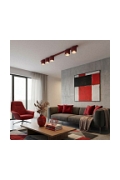 Lampa sufitowa NANO 5 BURGUNDY - Emibig